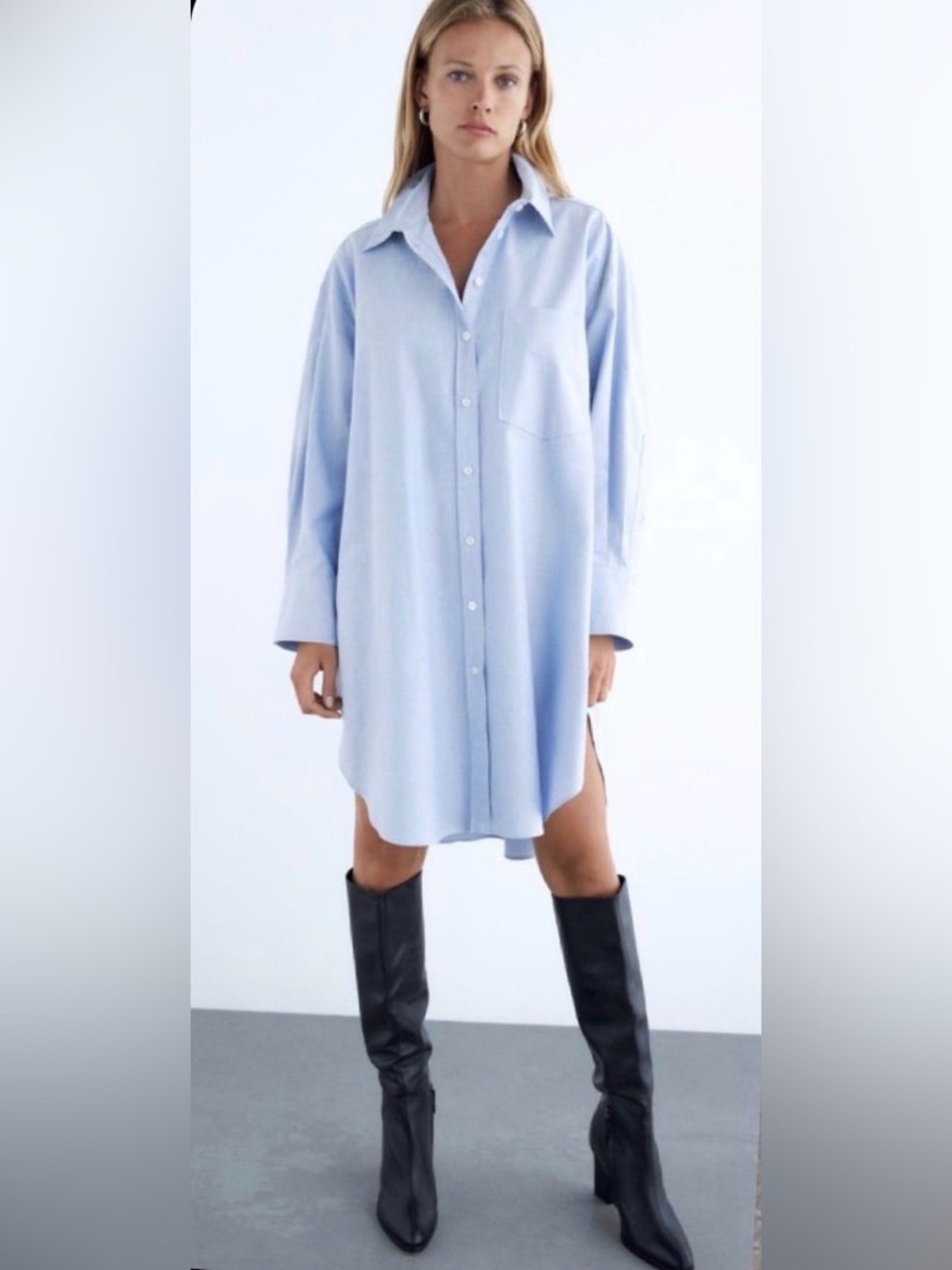 Zara Button Down Shirt Dress
